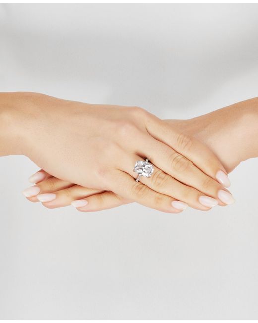 Arabella Metallic Cubic Zirconia Oval Ring