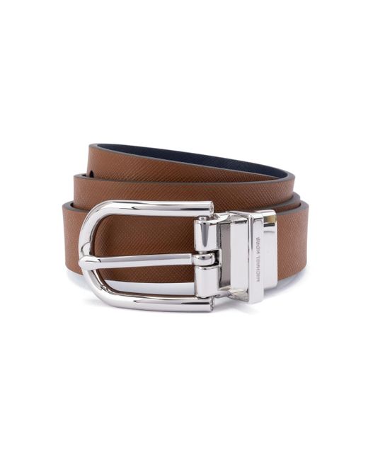 Michael Kors 25mm Reversible Leather Belt in White | Lyst display picture 1
