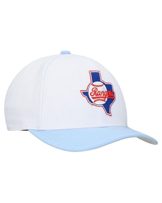 Mitchell & Ness White And Â Texas Rangers Basic Coop Pro Adjustable Hat