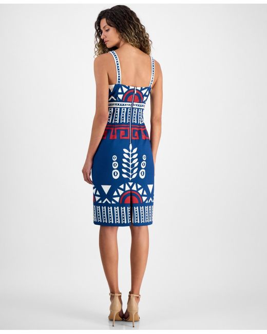 Rachel Roy Blue Kaliope Printed Sheath Dress