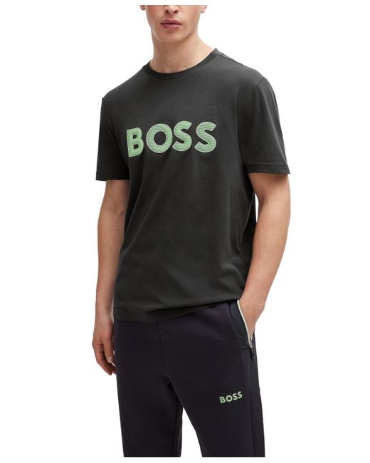 Boss Black Boss By Mesh Logo Regular-fit T-shirt for men