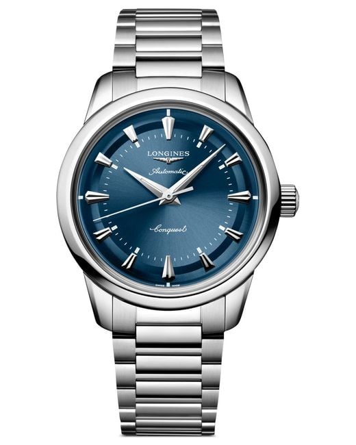 Longines Gray Conquest Heritage Automatic Watch 38mm for men