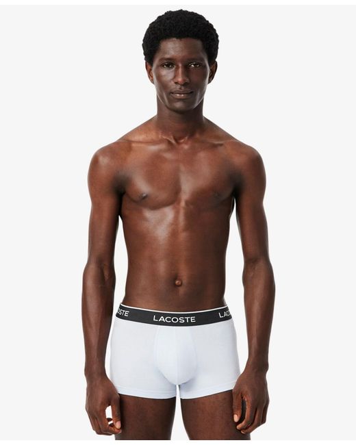 Lacoste White Regular-fit Trunks for men
