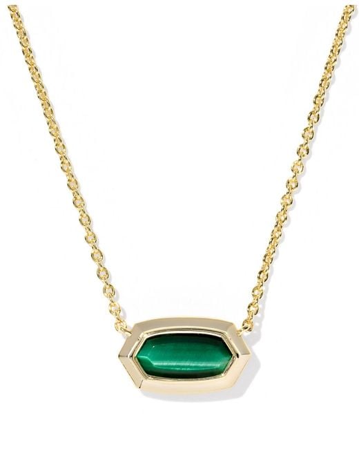 Kendra Scott Multicolor Imitation Pearl 14k Gold Plated Over Brass Elisa Bezel Short Pendant Necklace