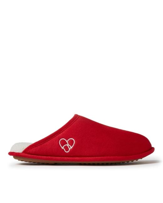 Dearfoams Red Pride Collection Scuff Slipper