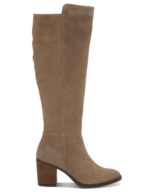 Lucky Brand Brown Bonnay Extra Wide Calf Knee-high Dress Boots