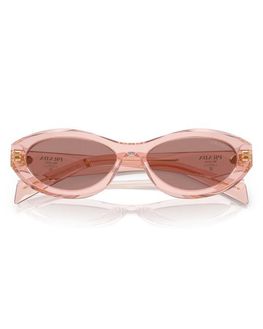 Prada Pink Symbole Irregular Sunglasses