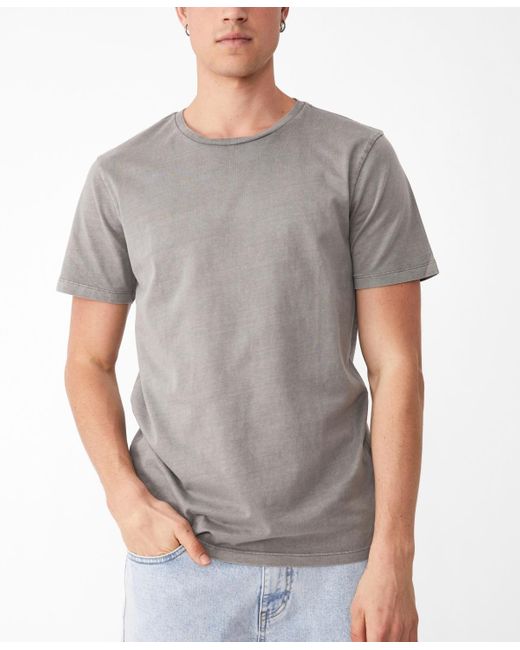 Cotton On Gray Regular Fit Crew T-shirt for men