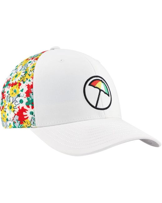 PUMA White Arnold Palmer Invitational Floral Tech Flexfit Adjustable Hat for men