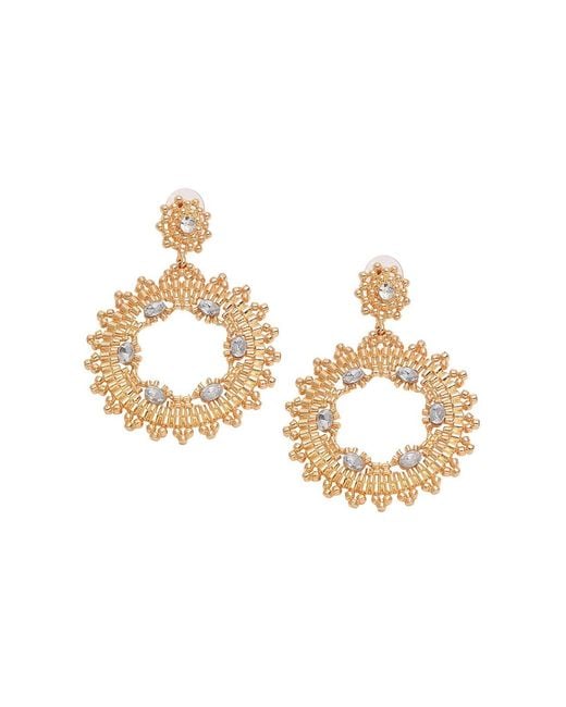 SOH Metallic Circular Drop Earrings