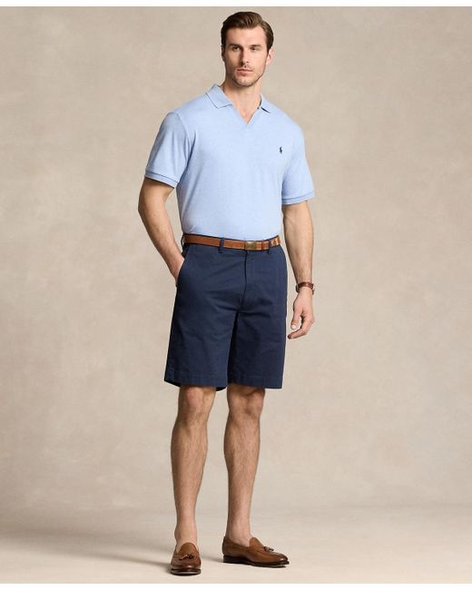 Polo Ralph Lauren Blue Big & Tall Cotton Interlock Johnny-collar Polo Shirt for men
