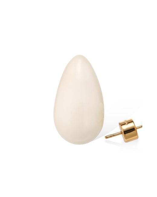 Retro Chic White Drop Earrings