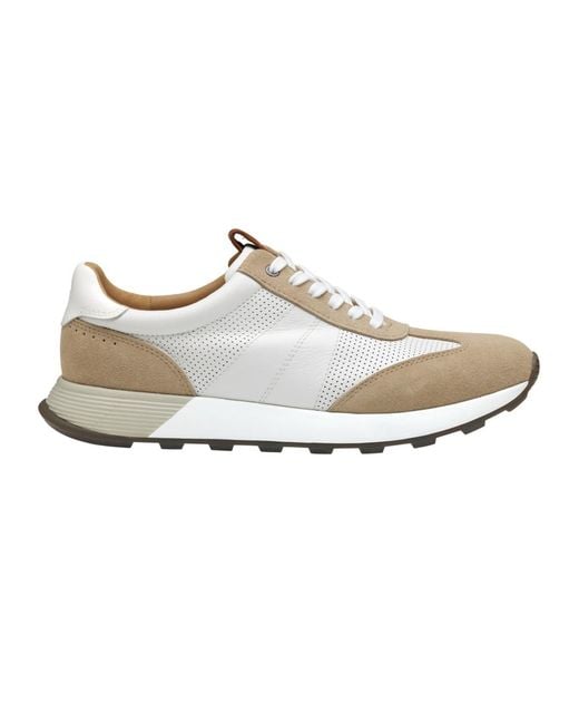Johnston & Murphy White Kinnon T-toe Sneakers for men