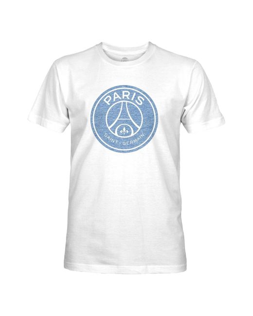 1863fc White Paris Saint-germain Mono Badge T-shirt for men