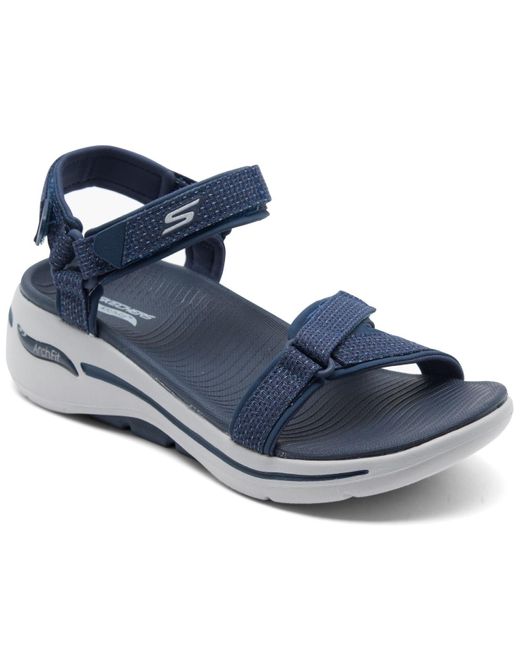 Skechers Synthetic Go Walk Arch Fit Cruise Around Walking Sandals