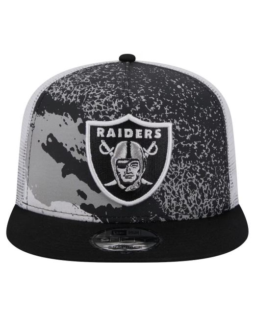 KTZ Black Las Vegas Raiders Court Sport 9fifty Snapback Hat for men