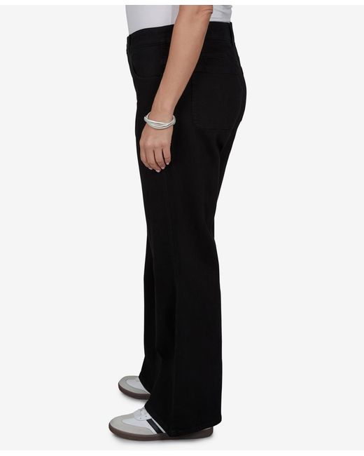 Ruby Rd Black Plus Size Mid-rise Flare Jeans