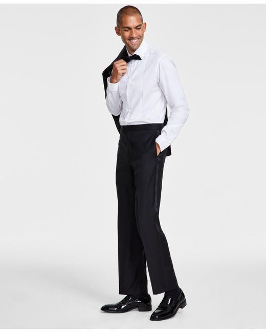 Michael Kors White Classic-fit Stretch Tuxedo Pants for men