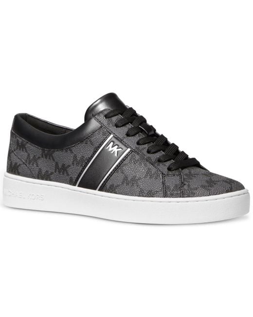 Michael Kors Black Michael Juno Stripe Lace-up Sneakers