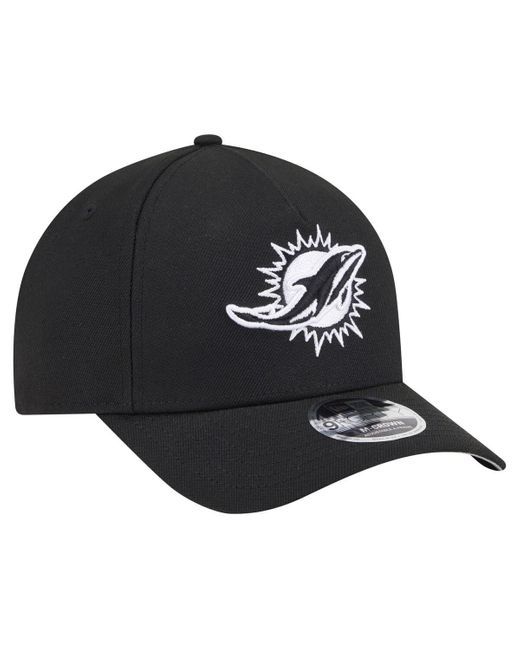KTZ Black Miami Dolphins Team Collection 9forty M-crown A-frame Adjustable Hat for men