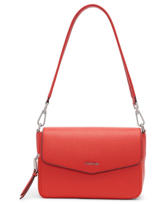 Calvin Klein Red Ava Shoulder Bag