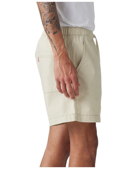 Levi's Natural Xx Chino Easy Cotton Linen 6" Drawstring Shorts for men