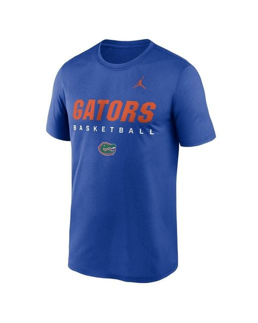 Nike Blue Florida Gators 2025 Courtside Basketball Legend Dri-fit T-shirt for men
