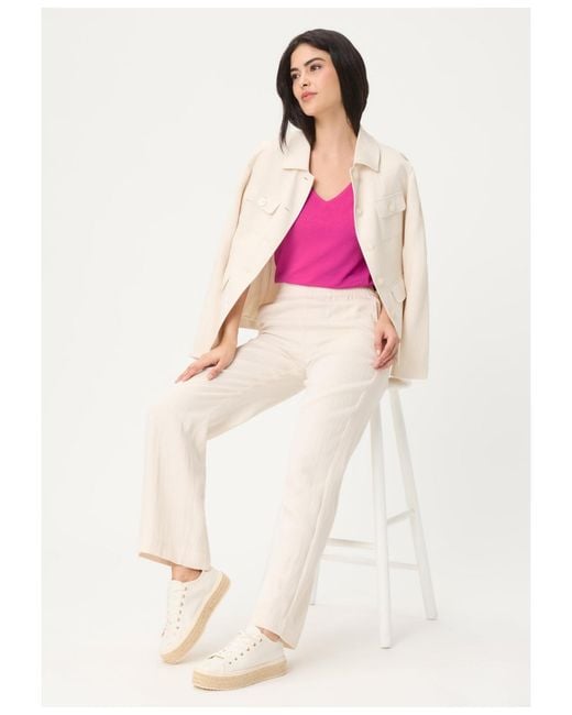 Olsen Pink Sleeveless Shell