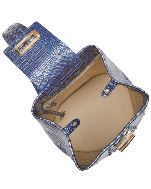 Brahmin Maddie Embossed Leather Melbourne Backpack in Blue Lyst