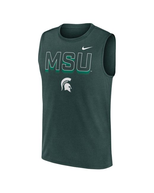 Nike Green Michigan State Spartans Primetime Tricode Legend Performance Tank Top for men