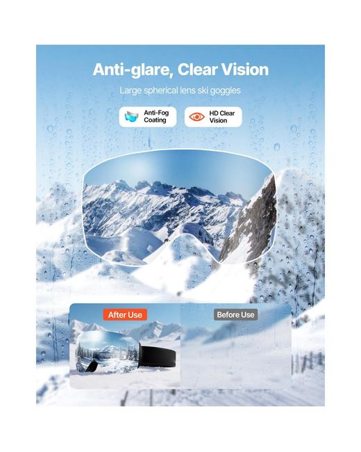 Sevorley Blue Frameless Ski goggles