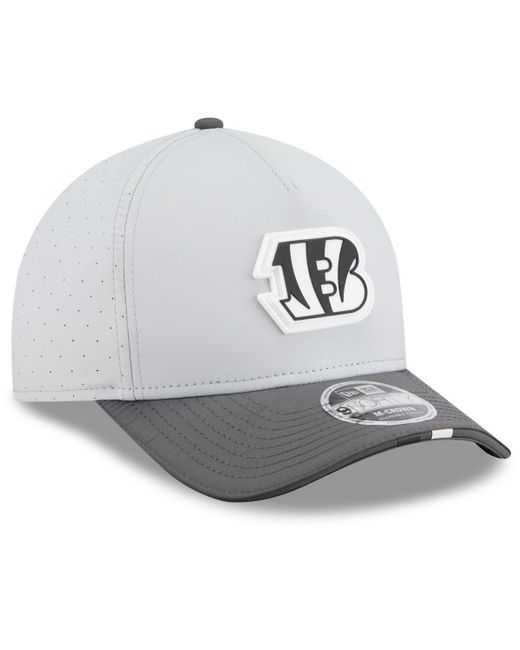 KTZ Gray/graphite Cincinnati Bengals 2025 Nfl Training Camp A-frame 9forty Adjustable Hat for men