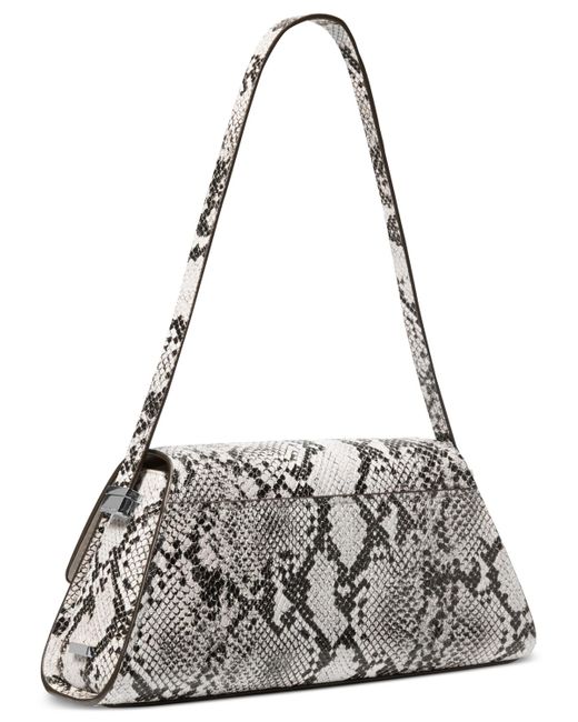 Michael Kors Gray Michael Ludlow Small Leather Convertible Shoulder Bag