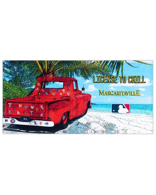 Margaritaville Blue Mlb License To Chill Beach Towel