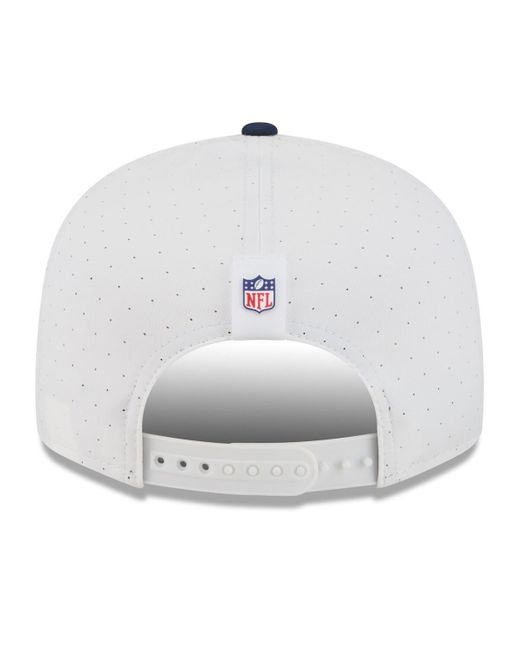 KTZ Blue White/navy Tennessee Titans 2025 Nfl Training Camp Split Panel 9fifty Snapback Hat for men