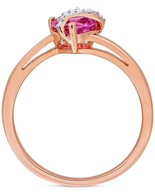 Macy's Pink Gemstone Heart Ring