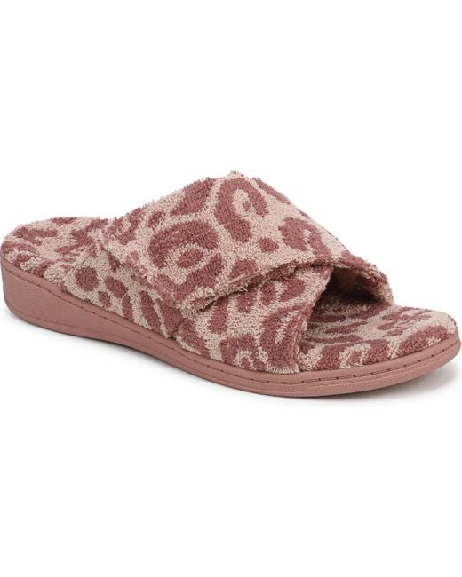 Vionic Pink Relax Ii Open Toe Slippers
