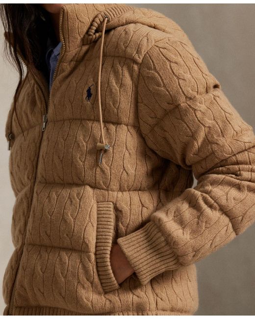Polo Ralph Lauren Brown Hooded Quilt Jacket