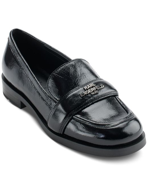 Karl Lagerfeld Black Madlen Slip-on Loafer Flats