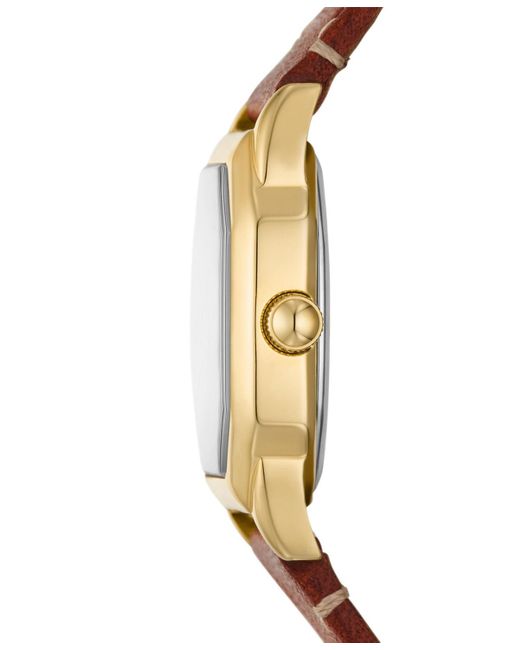Fossil Brown Harlow Three-hand Medium Leather Watch 27mm