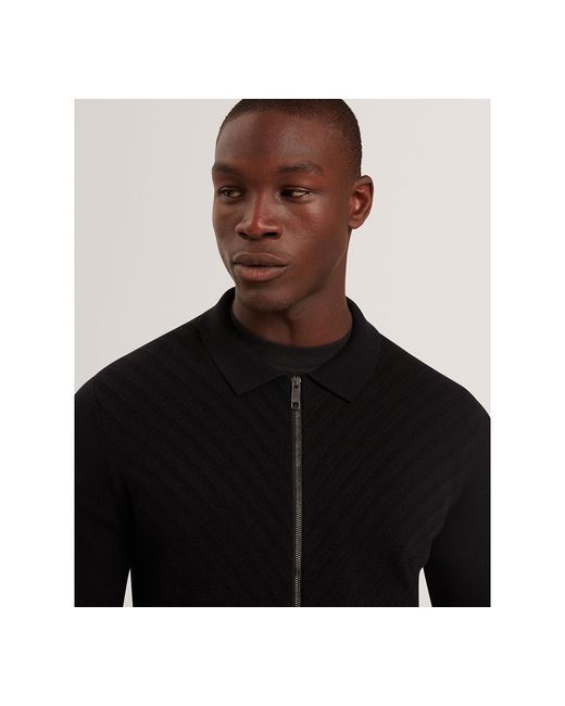 Ted Baker Black Point Collar Jacket for men