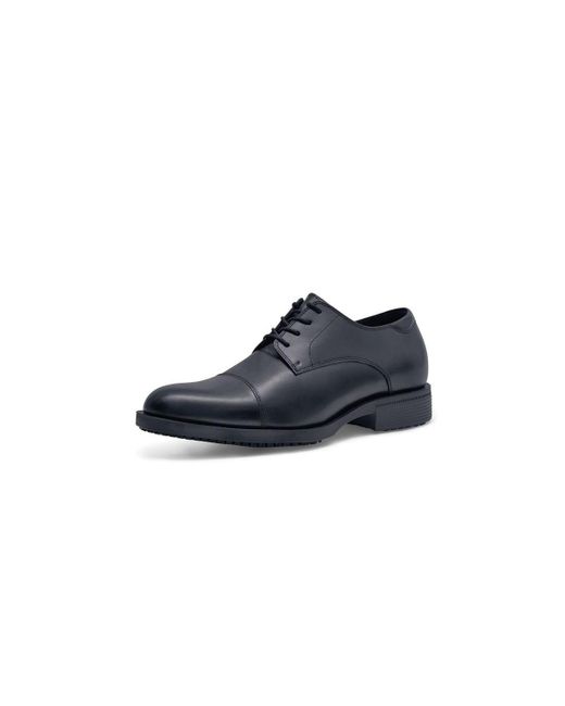 Shoes for Crews Blue Senator Slip Resistant Water Resistant Soft Toe Dress And Work Shoes for men