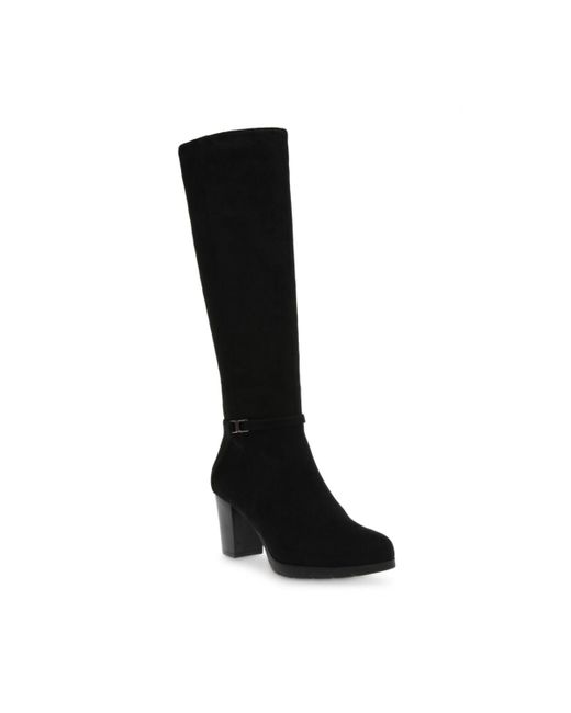 Anne Klein Reachup Round Toe Knee High Boots in Black Lyst