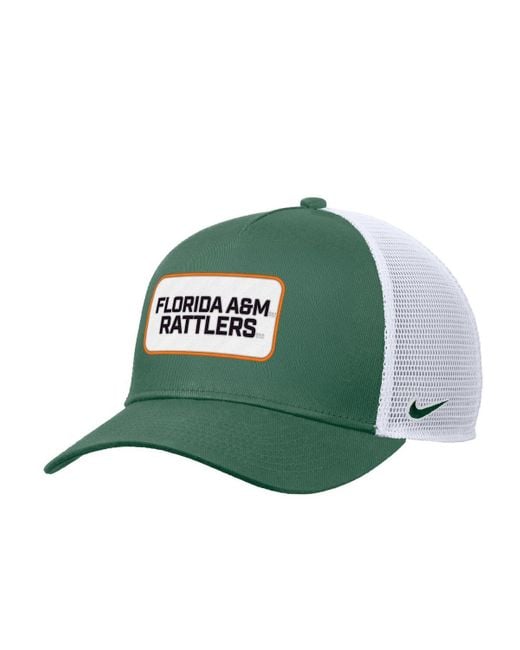 Nike Green Florida A M Rattlers 2025 On-field Rise Trucker Performance Adjustable Hat for men