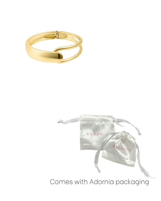 Adornia Metallic Overlapping Open Cuff Bracelet