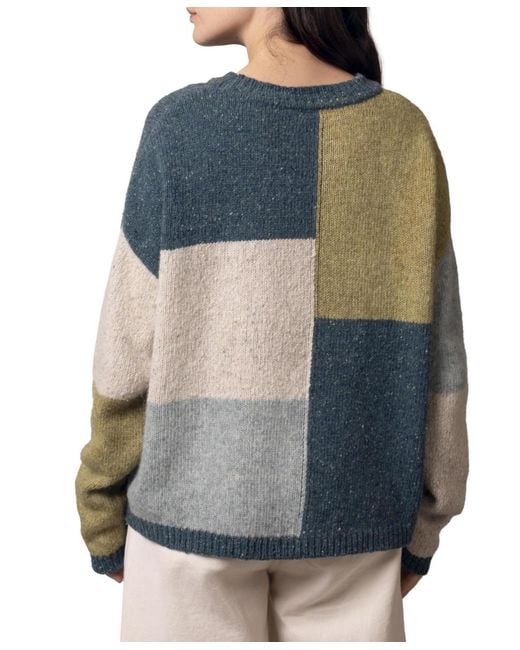 Celtic & Co. Blue Block Crew Neck Sweater