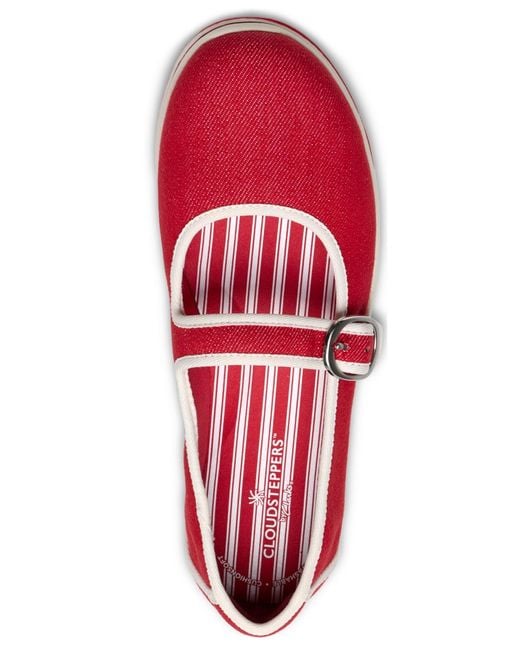 Clarks Red Breeze Janey Round Toe Flats