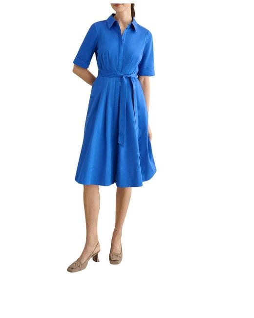 pleated tie belt dress PLEATED DRESS WITH A BELT