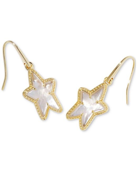 Kendra Scott Metallic 14k Gold-plated Mother-of-pearl Star Drop Earrings