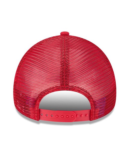 KTZ Red Cincinnati S 2025 Big League Chew A-frame 9forty Adjustable Trucker Hat for men